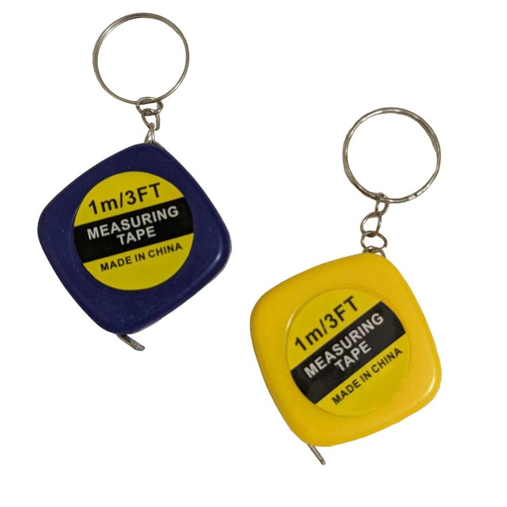 Set lot 2 mini measuring measurement tape keychain keyring key chain ring useful
